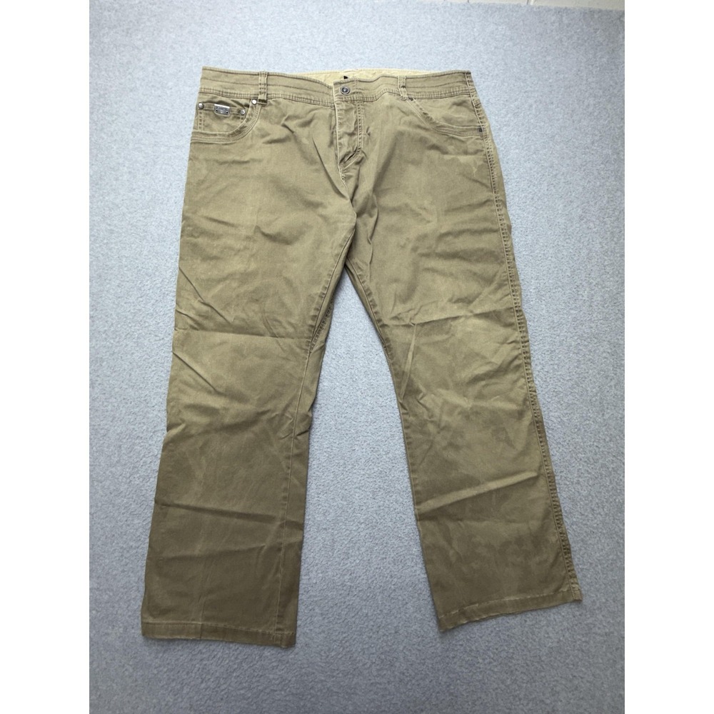 Kuhl D'Lux Pants Mens 40x30 Beige Stretch Cargo Outdoor Hiking Casual Everyday